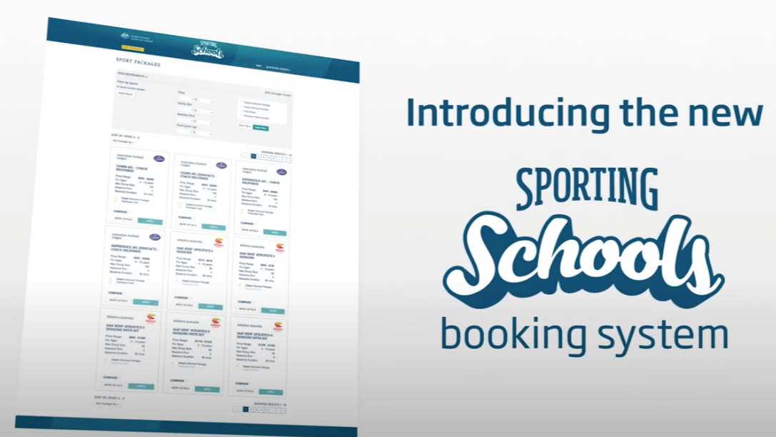 Sporting schools booking system_video