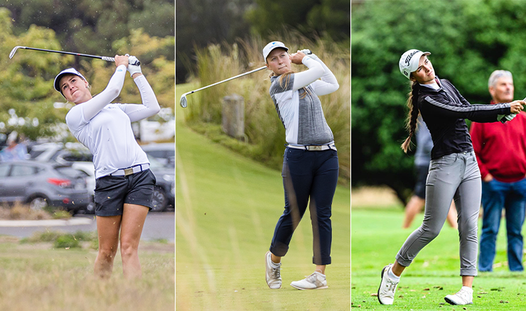 The competition for a Karrie Webb scholarship is fierce between Kelsey Bennett, Caitlin Peirce and Keeley Marx among other amateur stars..