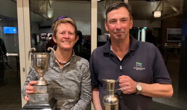 2019 Vic Senior Amateur champions Jacqui Morgan and Barry Tippett