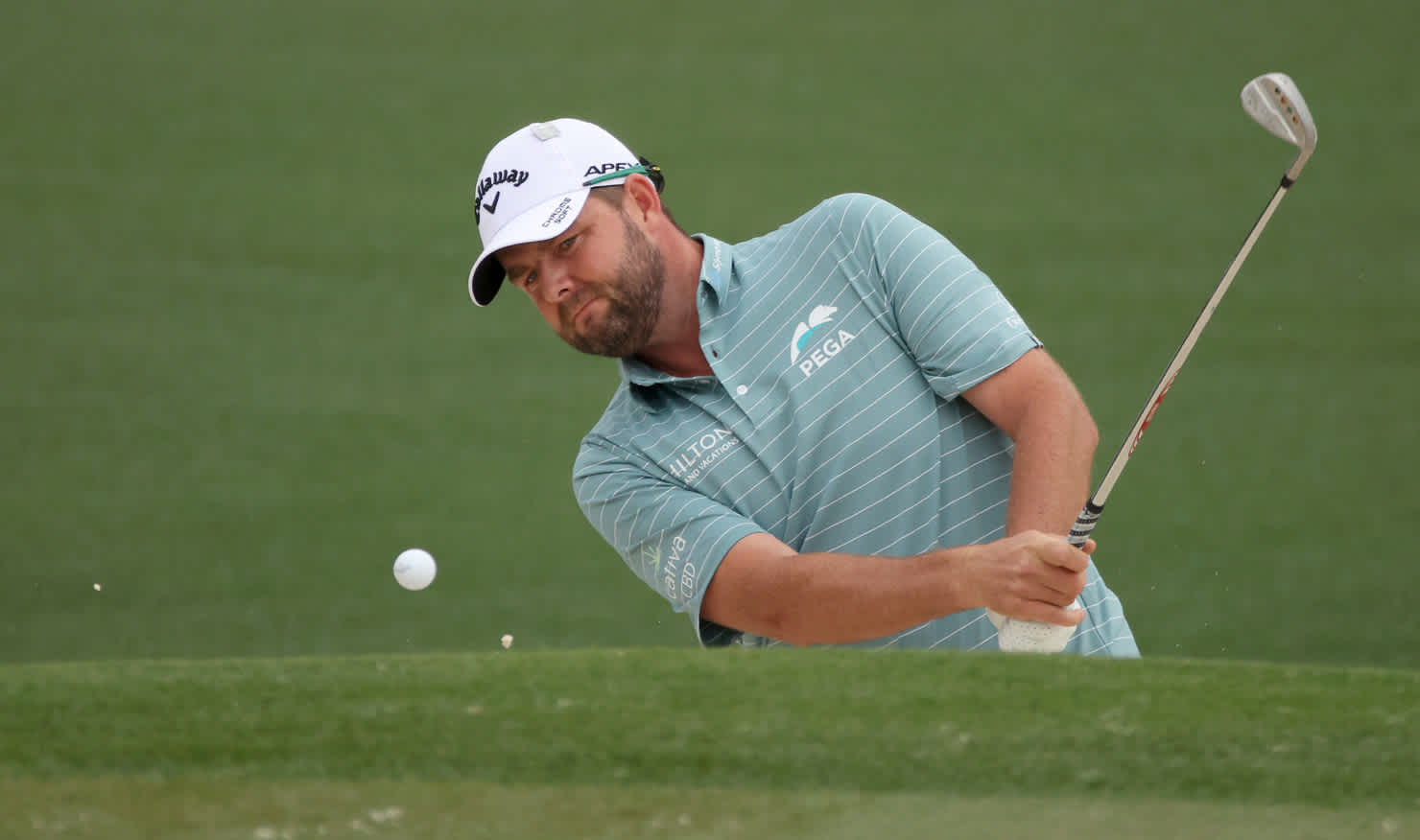 Marc Leishman is well placed for a big weekend at Augusta National. 