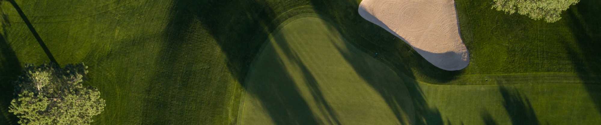 Aerial image of golf green