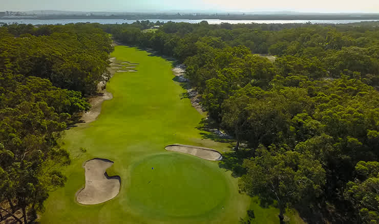 Newcastle's fourth hole is a rare beast these days, but remains both beautiful and challenging. Picture: GOLF AUSTRALIA MAGAZINE, Brendan James