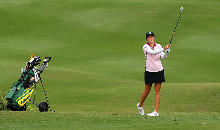 Sarah Hammett in action during the second round.