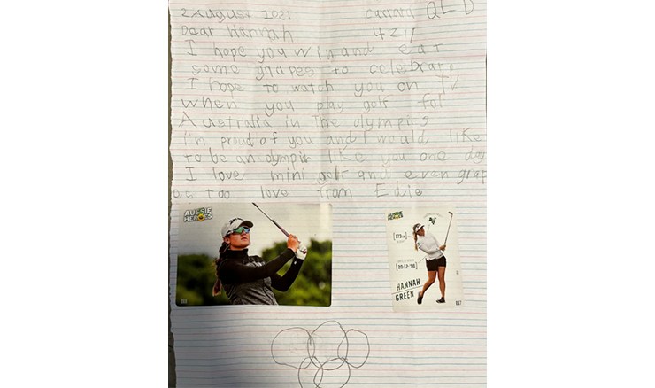 Hannah Green letter Olympics