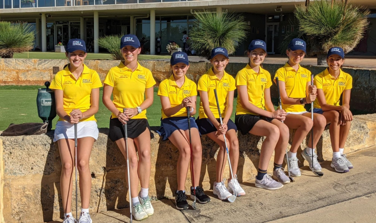 Australian Golf Foundation Junior Girls Golf scholarship recipients at Cottesloe.