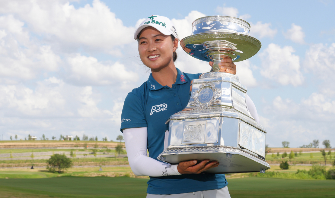 Minjee Lee KPMG Women's PGA trophy