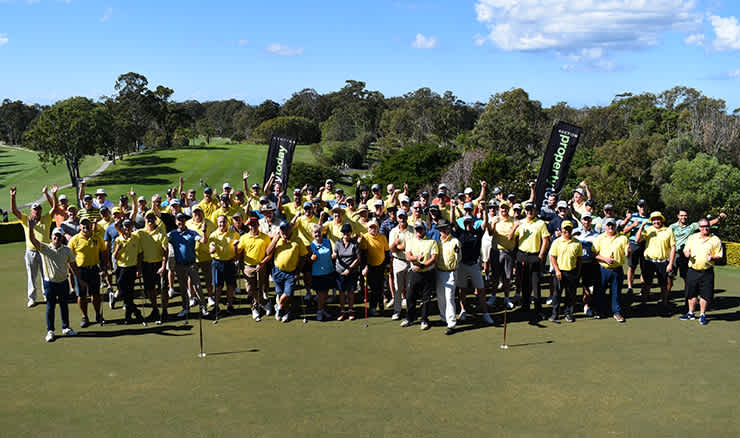 Members at Queensland's Headland Golf Club get right into the swing of #DoingItForJarrod last year. 