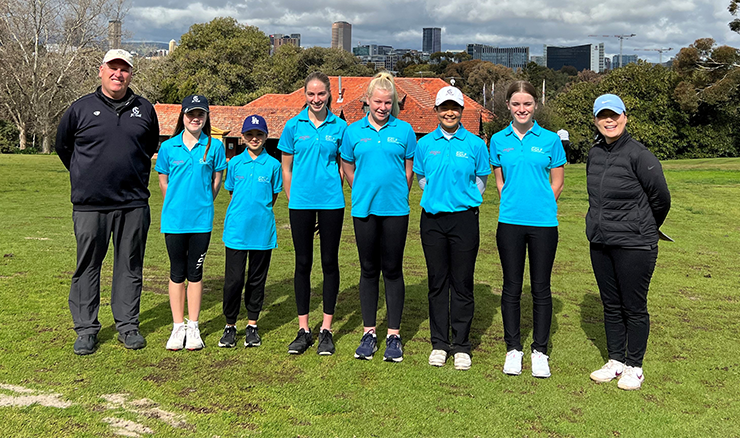 North Adelaide Golf Course's AGF scholarship girls.