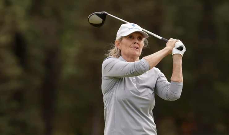Sue Wooster is bidding to become the first winner of the APGC Senior Women's Amateur Championship. Picture by Steve Gibbons/USGA.