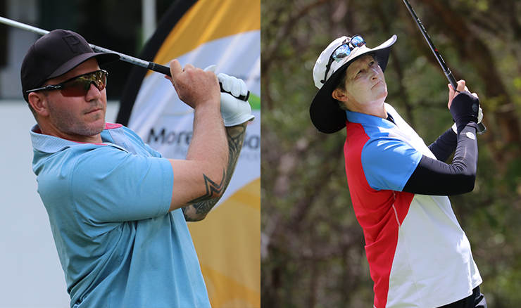 Dylan Parish and Jo Malone sit atop of the Australian Mid-Amateur leaderboards after 36 holes.