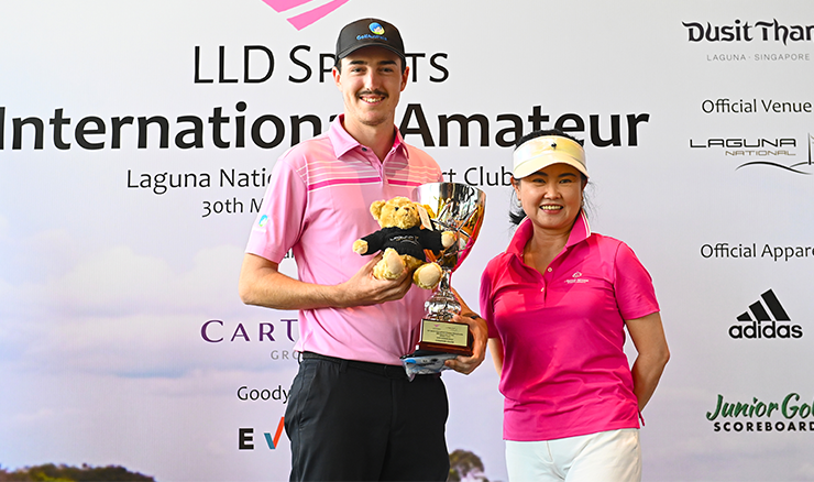 Quinnton Croker with his trophy for winning the first LLD International Amateur Championship.