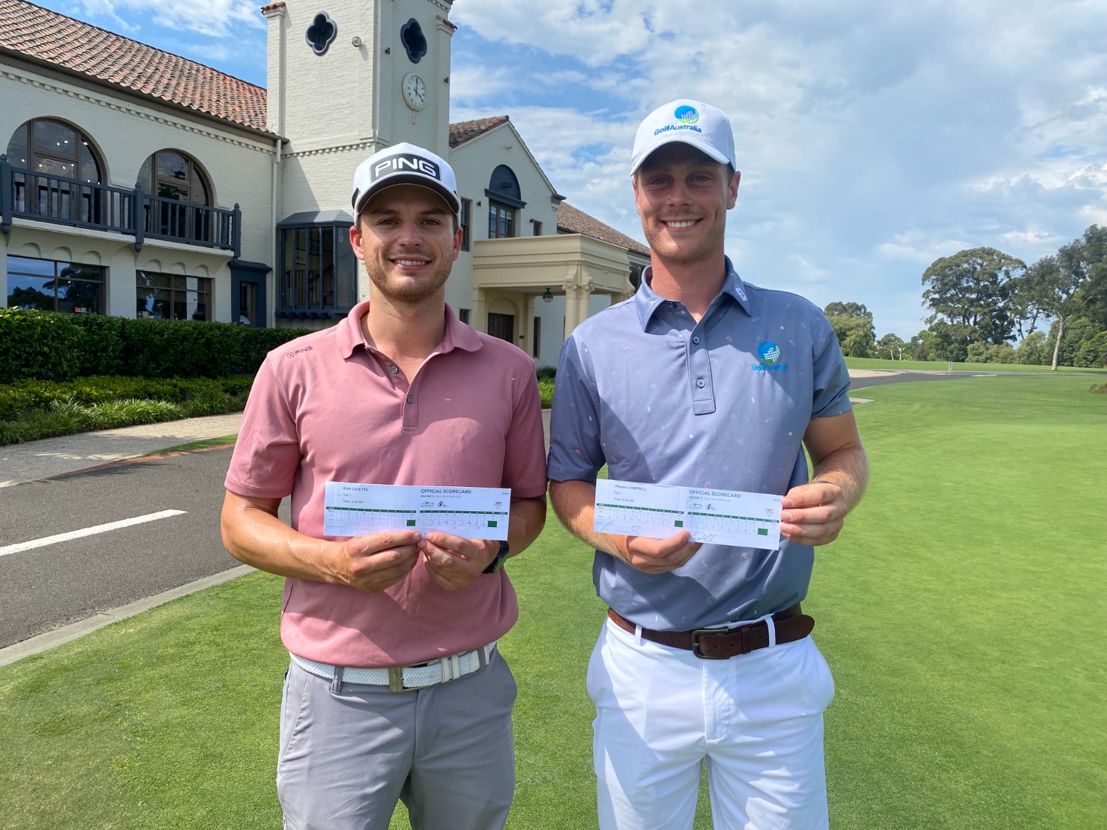 Yarra Yarra's new course record holders Brett Coletta and Phoenix Campbell