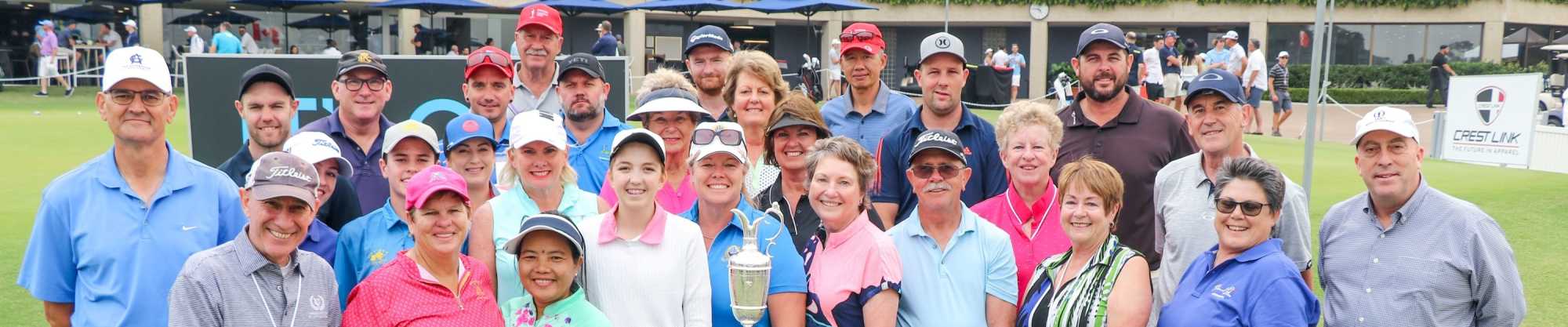 Participants of the 2019 Play 9 final at during the Australian Open.