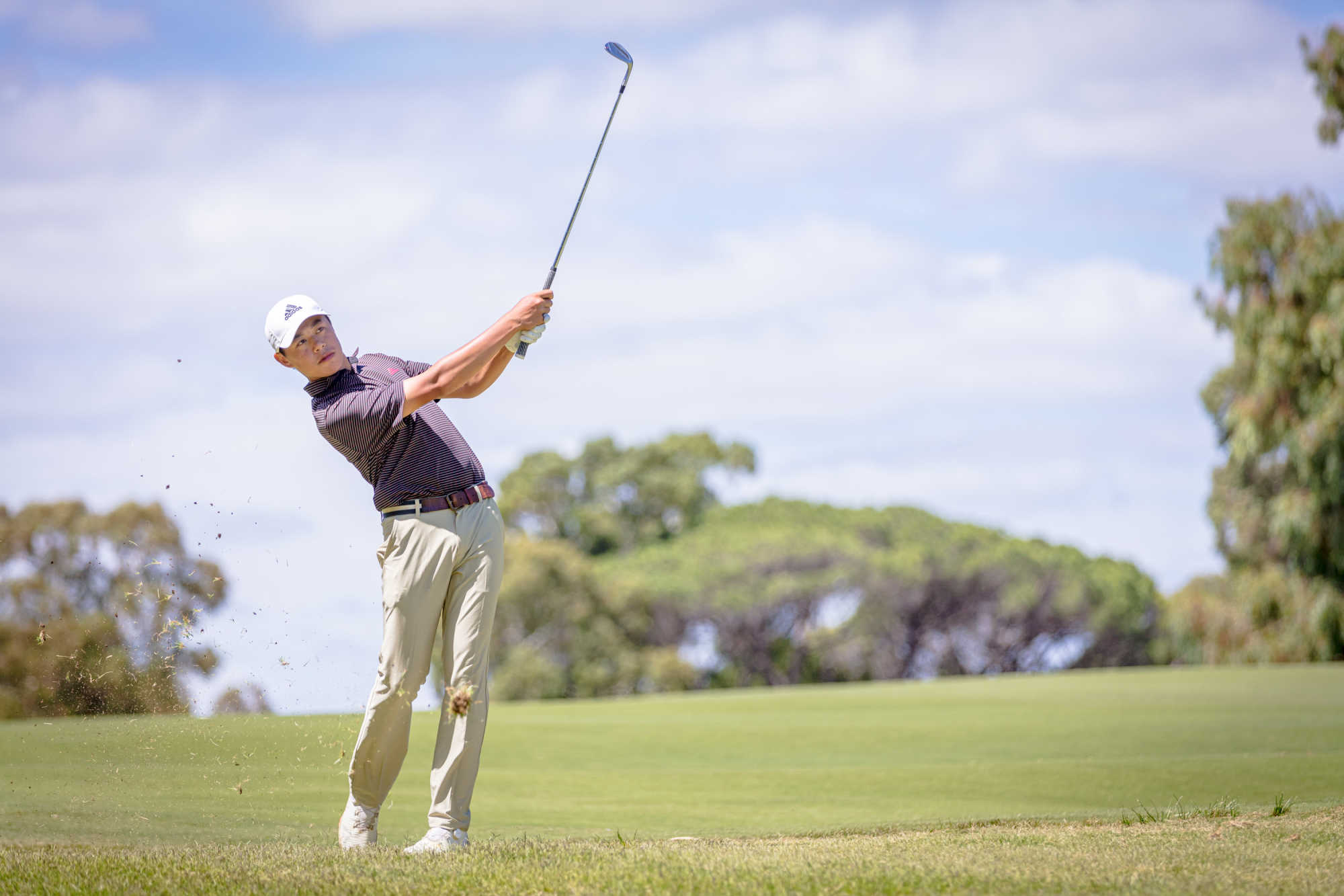 Jeffrey Guan showed decision making well beyond his 16 years, even in the heat of battle. Picture: DAVID BRAND