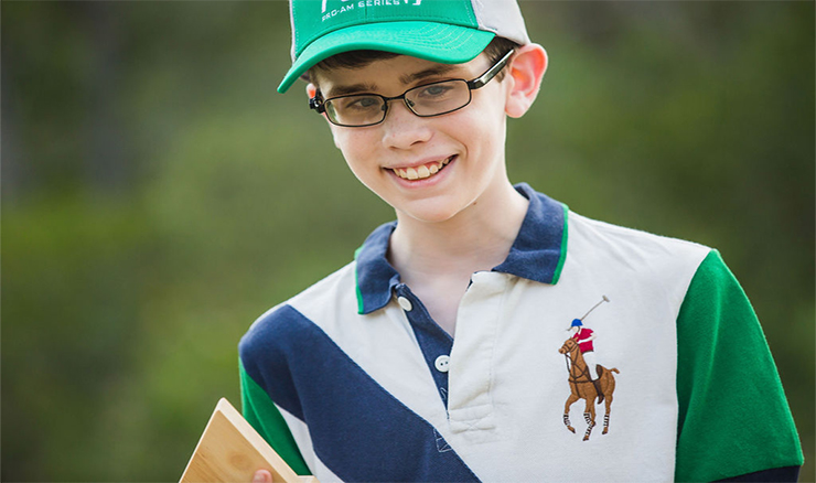 Joshua Wood. Queensland's first junior blind golf champion