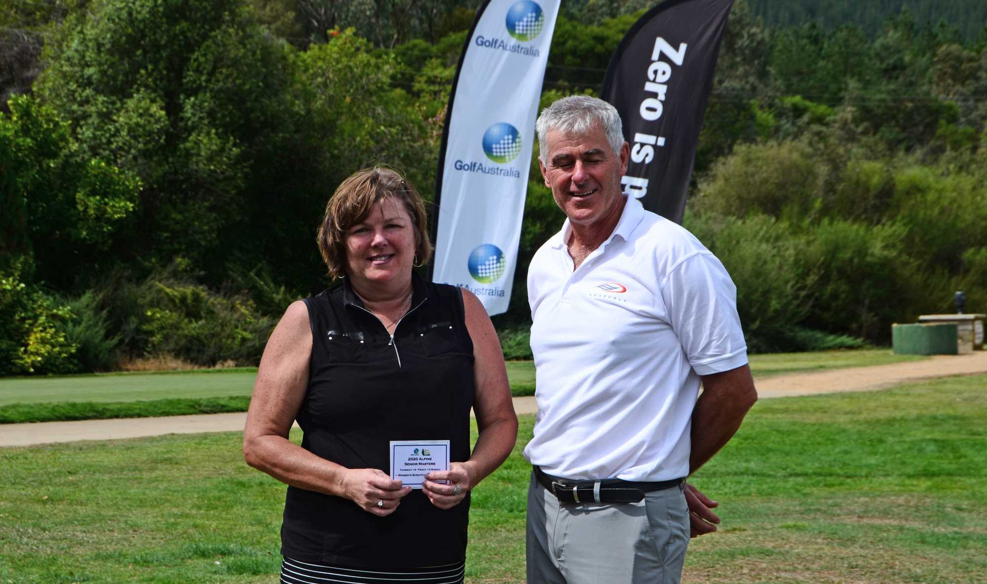 2020 Alpine Senior Masters Champions Judy Langford and Geoff Charnley