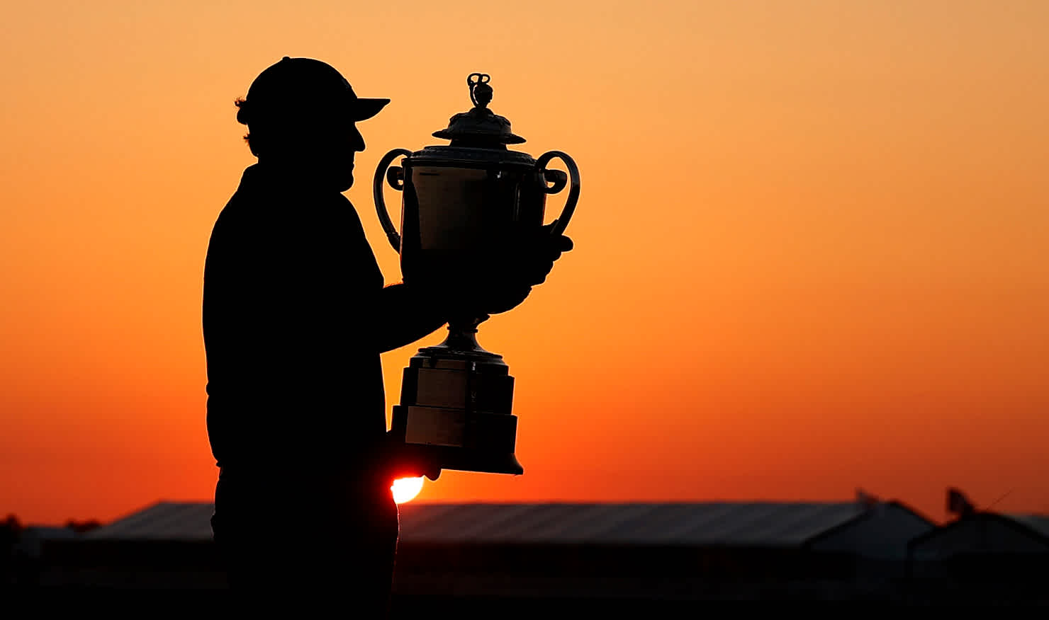 Phil Mickelson savours his second date with the Wanamaker Trophy.