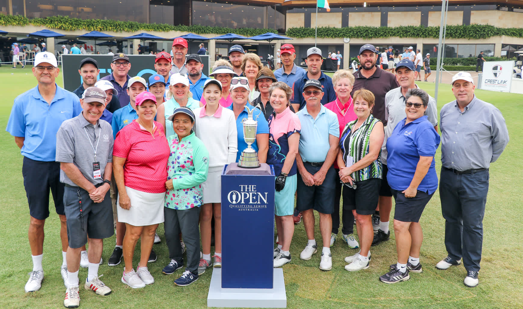 Participants of the 2019 Play 9 final at during the Australian Open.