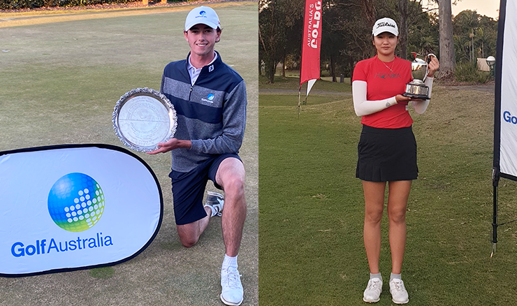 2020 Queensland stroke play champions Elvis Smylie and Hye Park