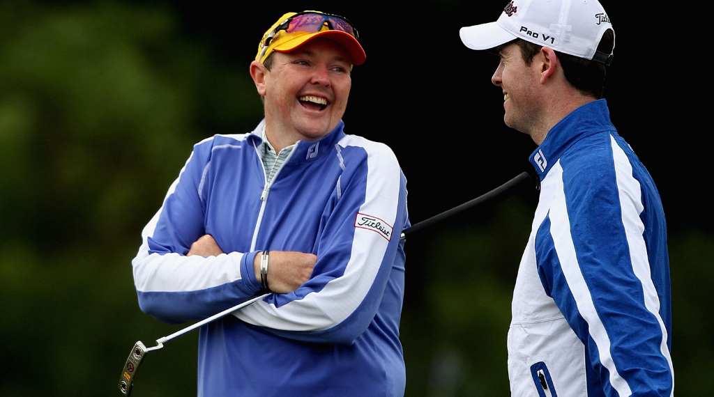 Jarrod Lyle laughing.