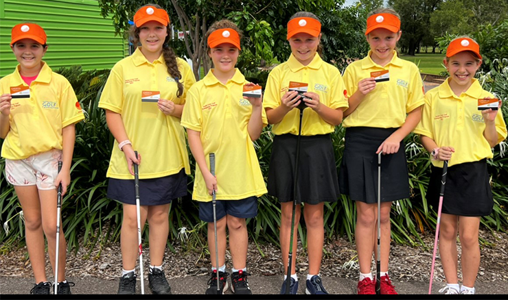Australian Golf Foundation scholarship recipients at Palmerston: Rochelle, Sienna, Milly, Madison, Summer and Izzy.