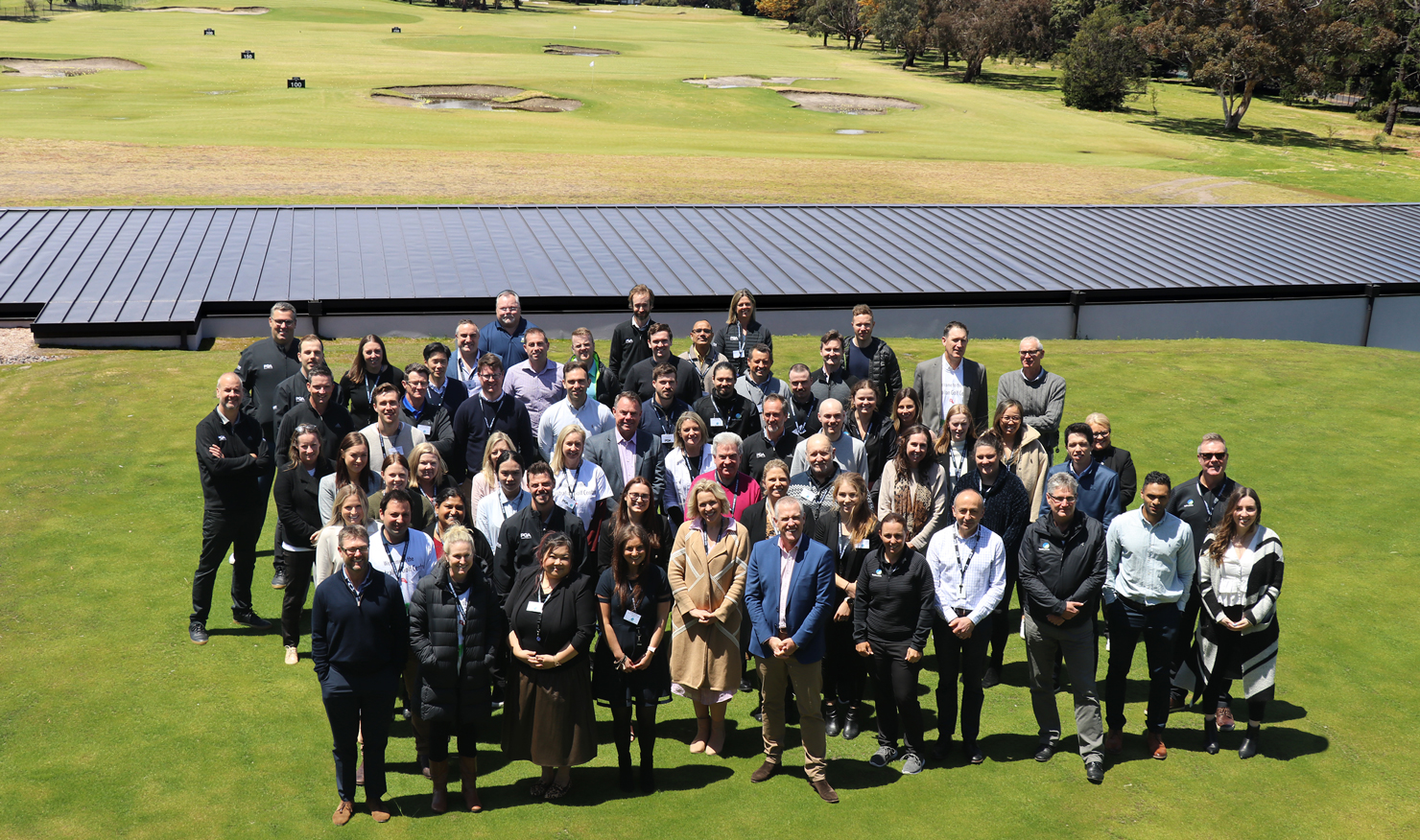 Golf Australia and PGA of Australia staff at the Australian Golf Centre today.