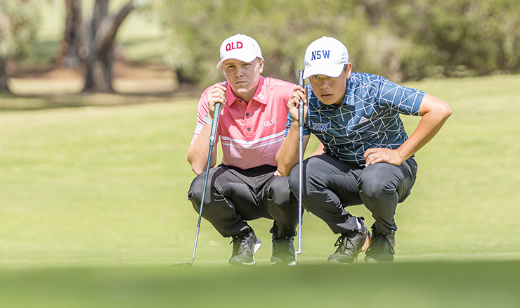 Kai Komulainen and Jeffrey Guan went head-to-day on day one of the Australian Junior Interstate Teams Matches.