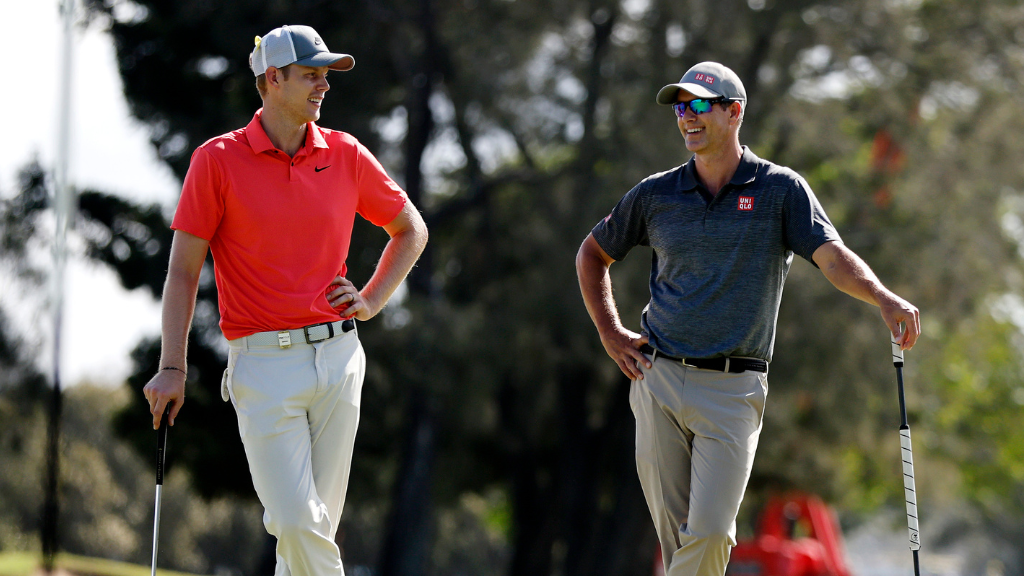 Cam Davis and Adam Scott at Aus PGA