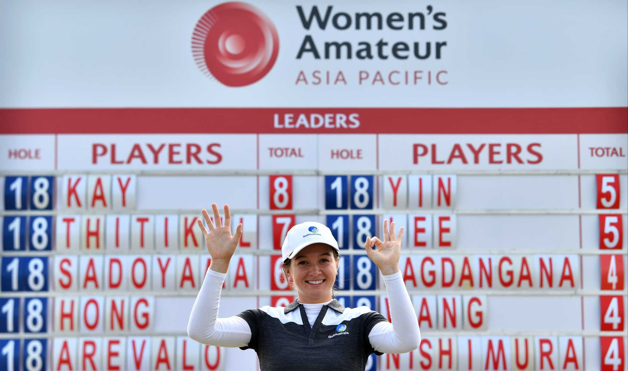 Becky Kay shoots an opening eight-under-par to break the course record in round one of the 2019 Women's Amateur Asia Pacific. Photo: WAAP