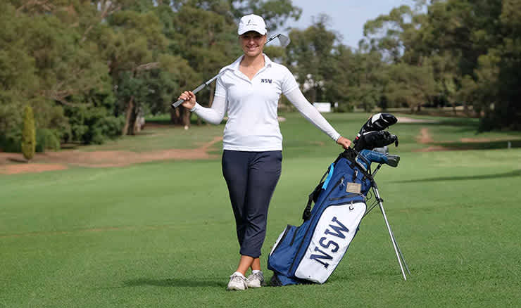 Steph Kyriacou can't wait for the next chapter of her burgeoning career. Picture: Golf NSW