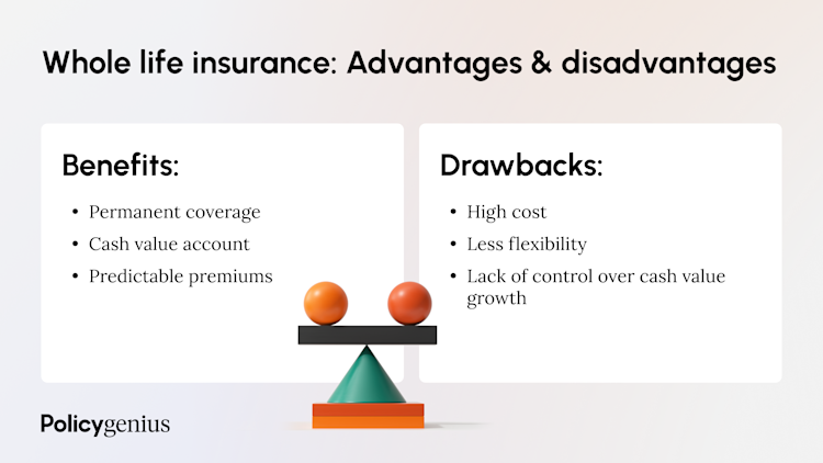 whole life advantages & disadvantages