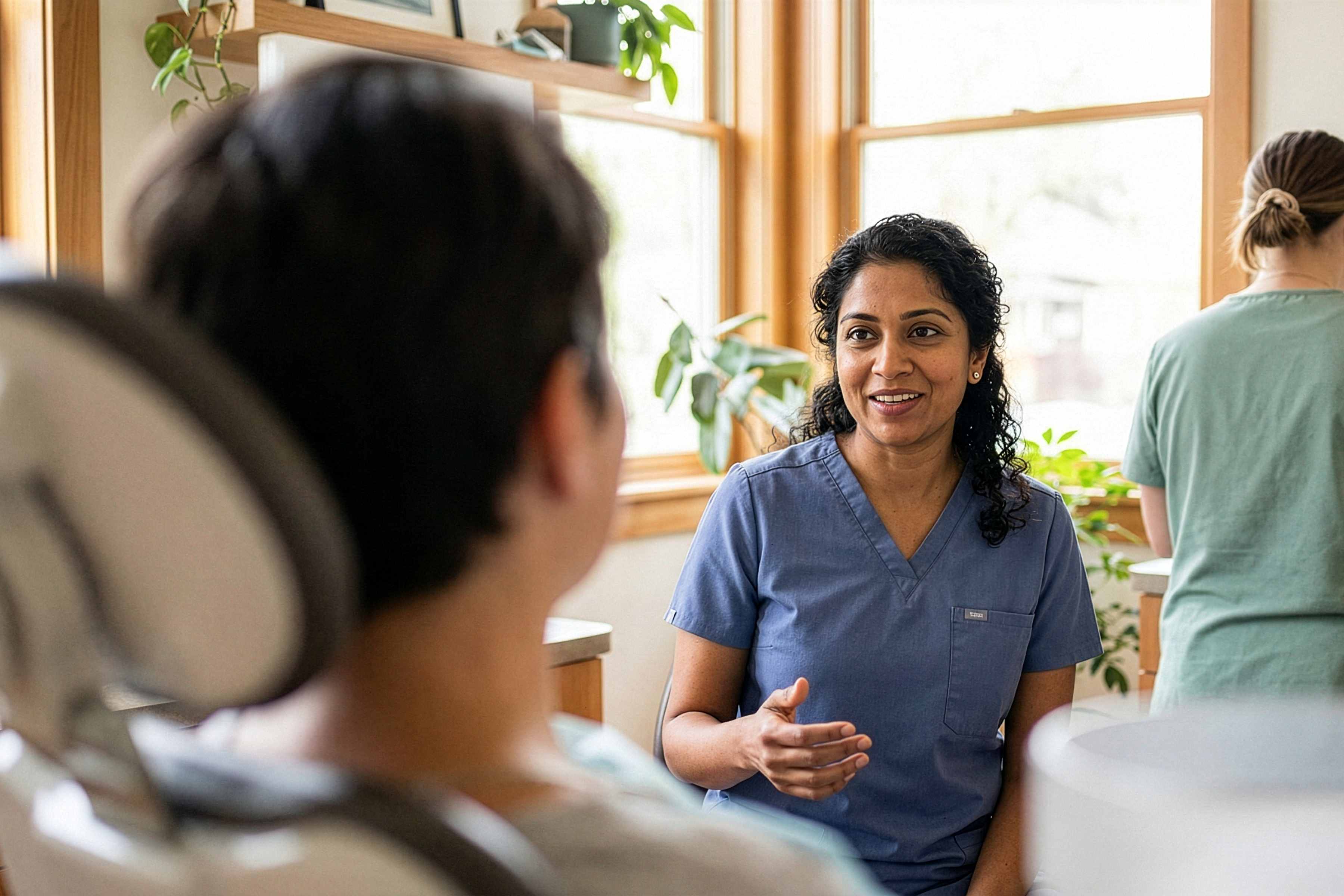 Dentist with Her Patient 
