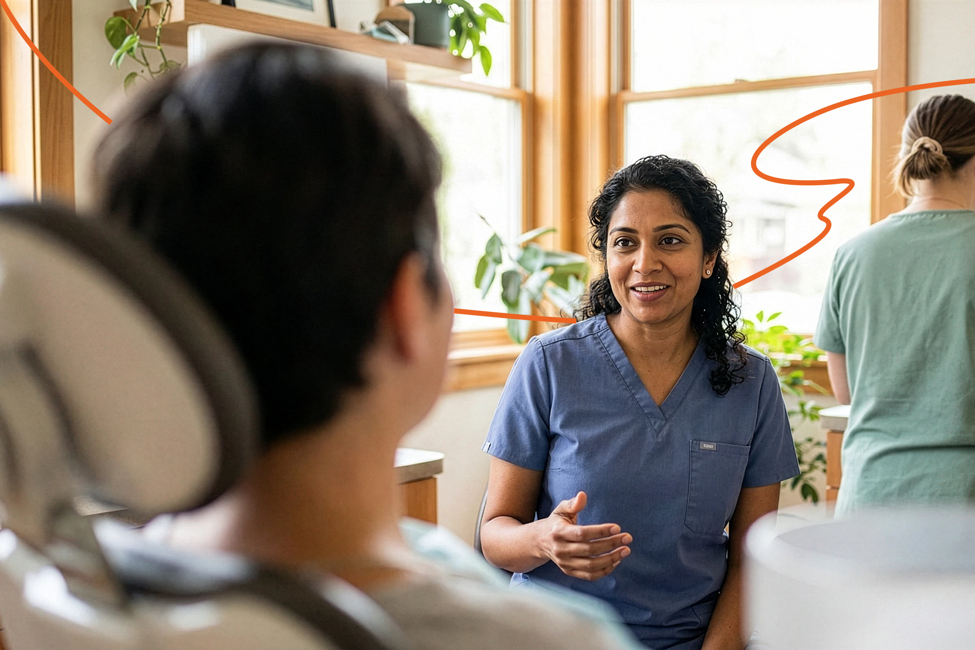  Dentist with Her Patient 