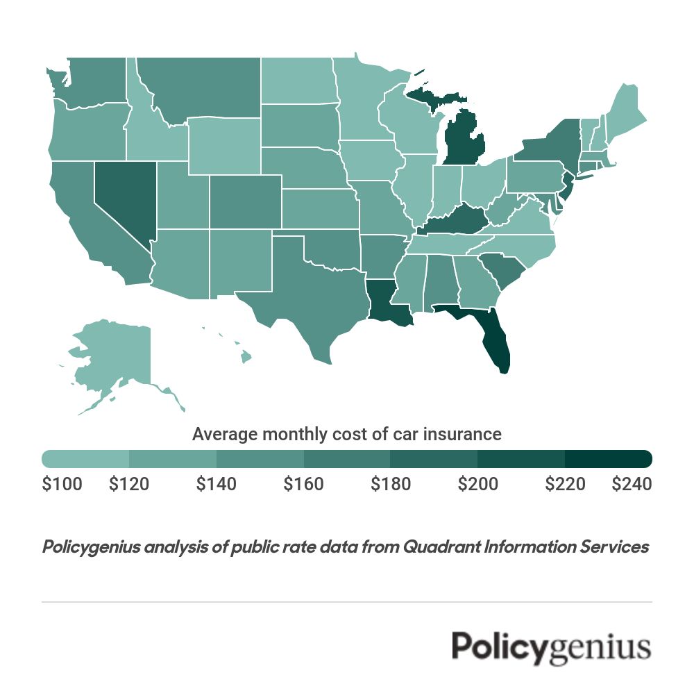 Average Cost Of Car Insurance (2024) – Policygenius