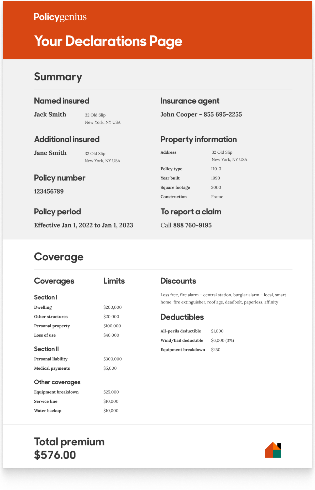 What Is A Homeowners Insurance Declaration Page? – Policygenius