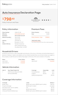 Understanding Your Car Insurance Declarations Page Policygenius