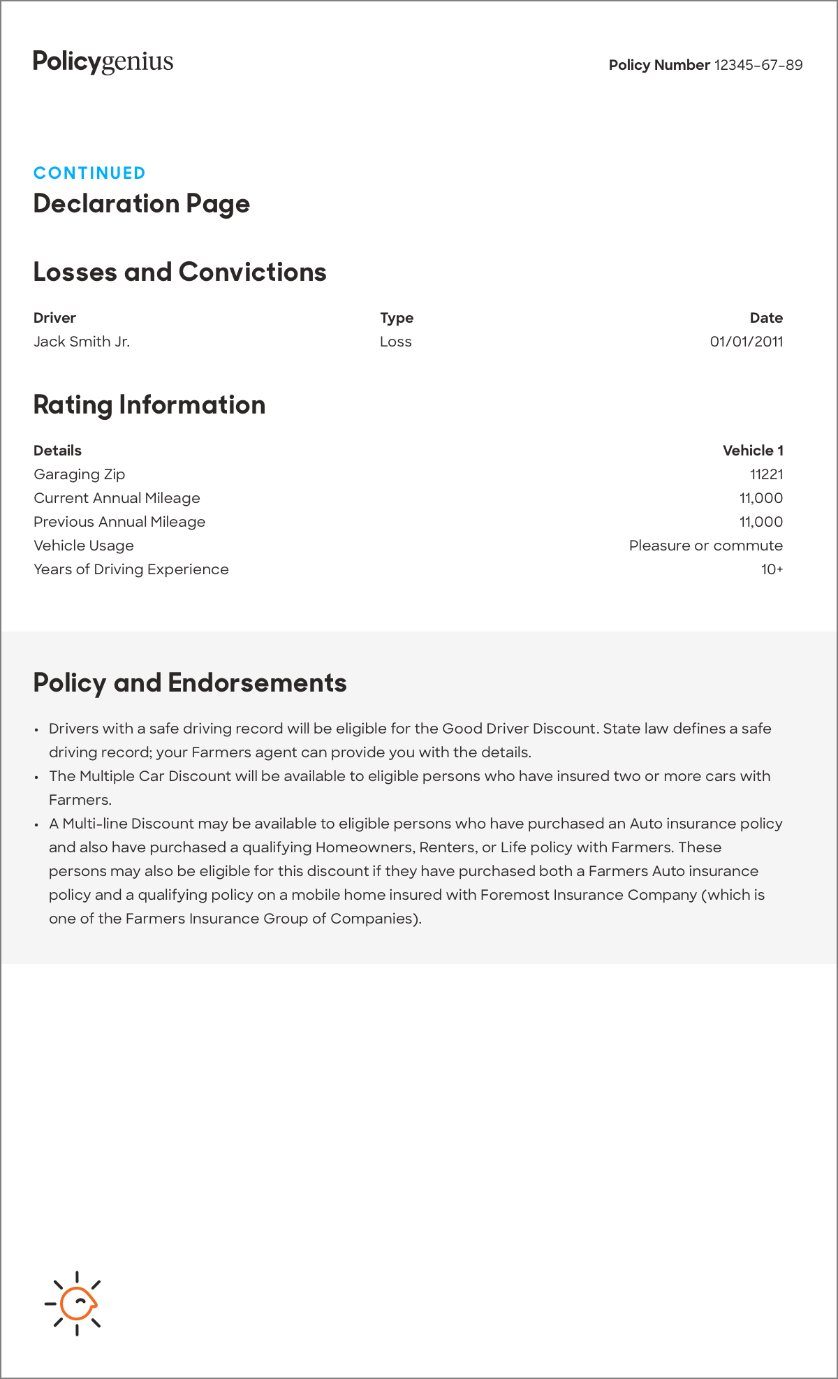 Understanding Your Car Insurance Declarations Page Policygenius