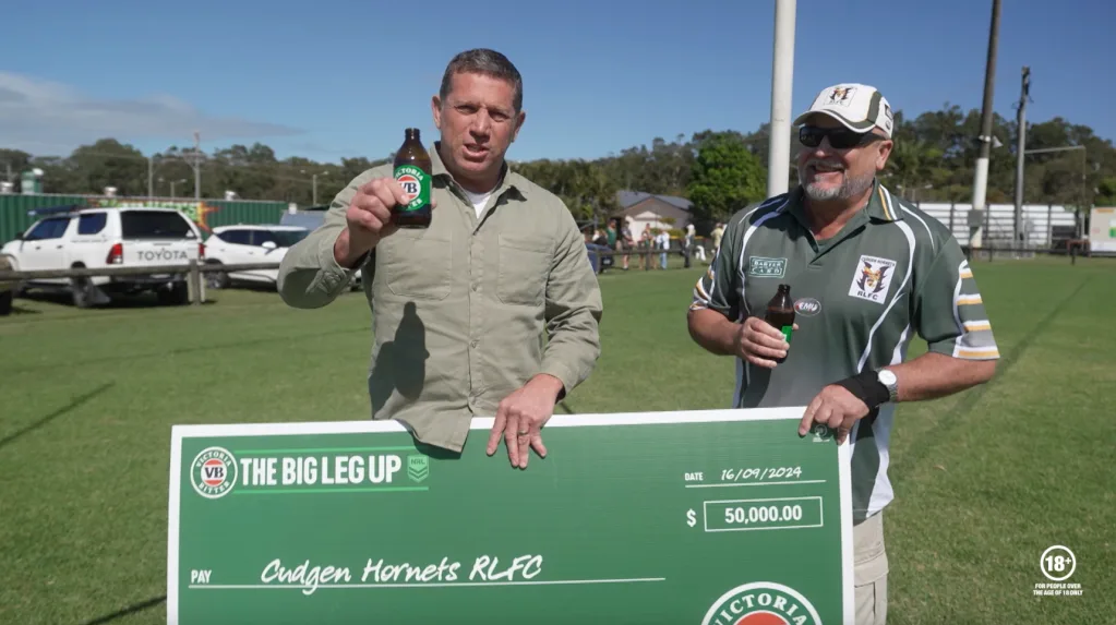 Cudgen Hornets RLFC Named the Inaugural Winner of Victoria Bitter’s Big Leg Up