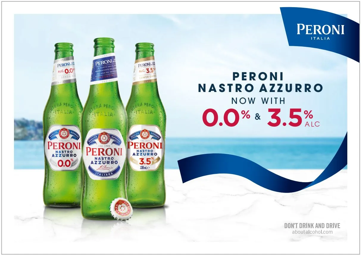 Peroni relaunches its moderation portfolio of non-alcoholic & mid strength products