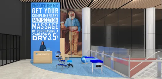 Carlton Dry ‘Embraces the Mid’ with Free Massages at Marvel Stadium AFL Fixtures