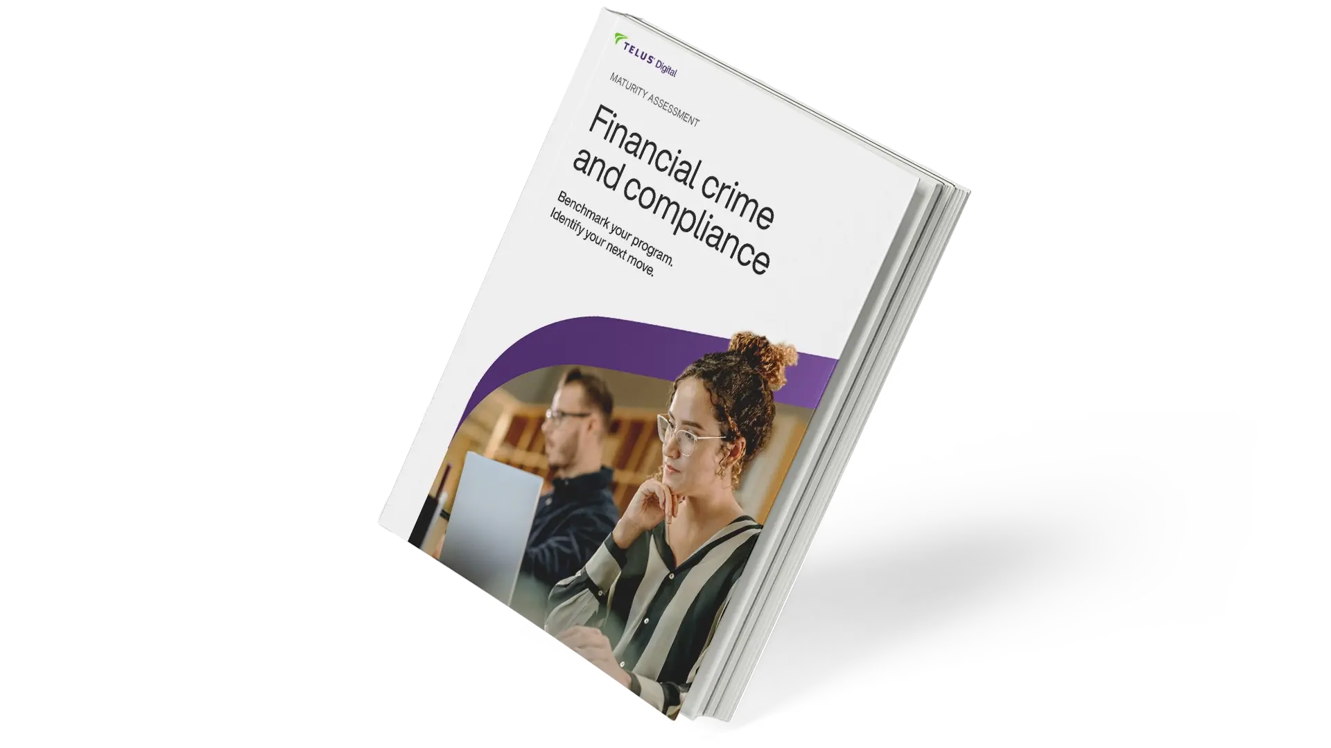 Mockup image of TELUS Digital's Maturity Assessment Financial Crime and Compliance