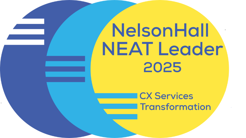 NelsonHall NEAT Evaluation CX Transformation Leader badge 2025