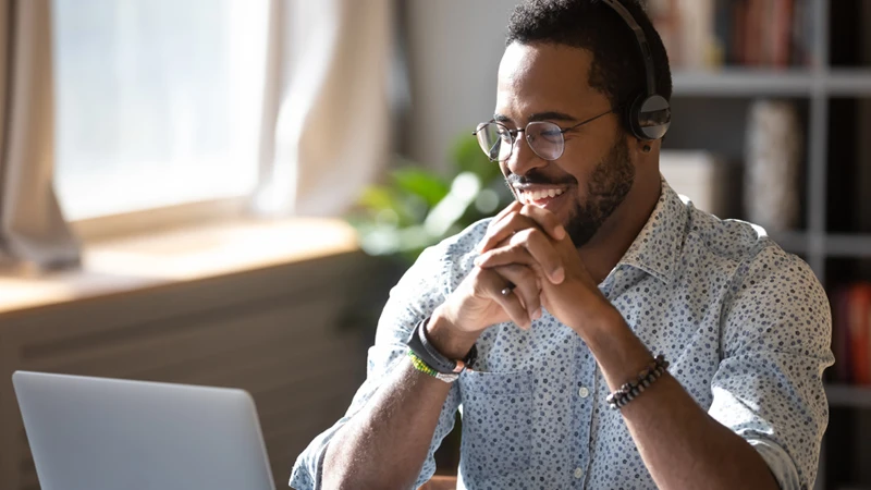 Man on computer