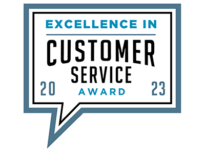2023 Excellence in Customer Service Award Logo