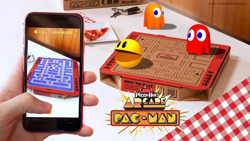 Pizza Hut unveiled a limited-edition PAC-MAN box featuring an augmented reality game.