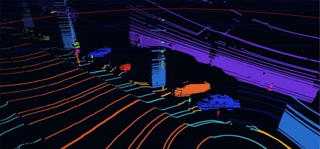 3D point cloud segmentation of a street