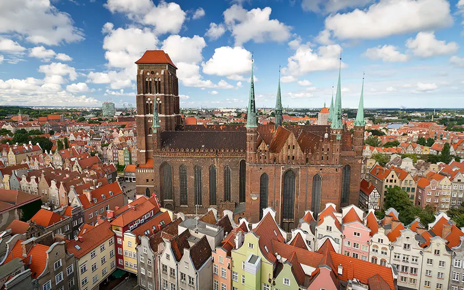 Gdansk aerial view