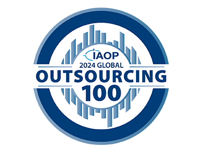 Logo for IAOP 2024 Global Outsourcing 100