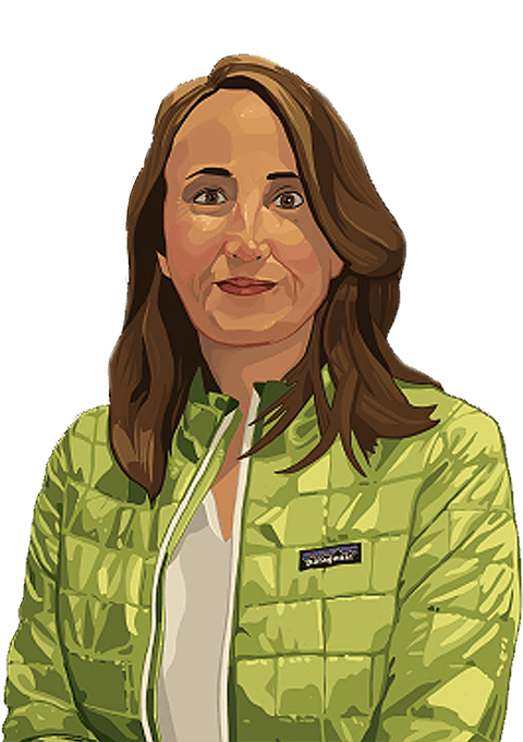 Illustration of Evelyn Doyle, HR Director EMEA at Patagonia.