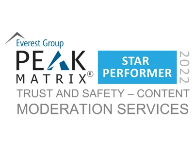 2022 Everest Group Trust and Safety - Content Moderation PEAK Matrix logo